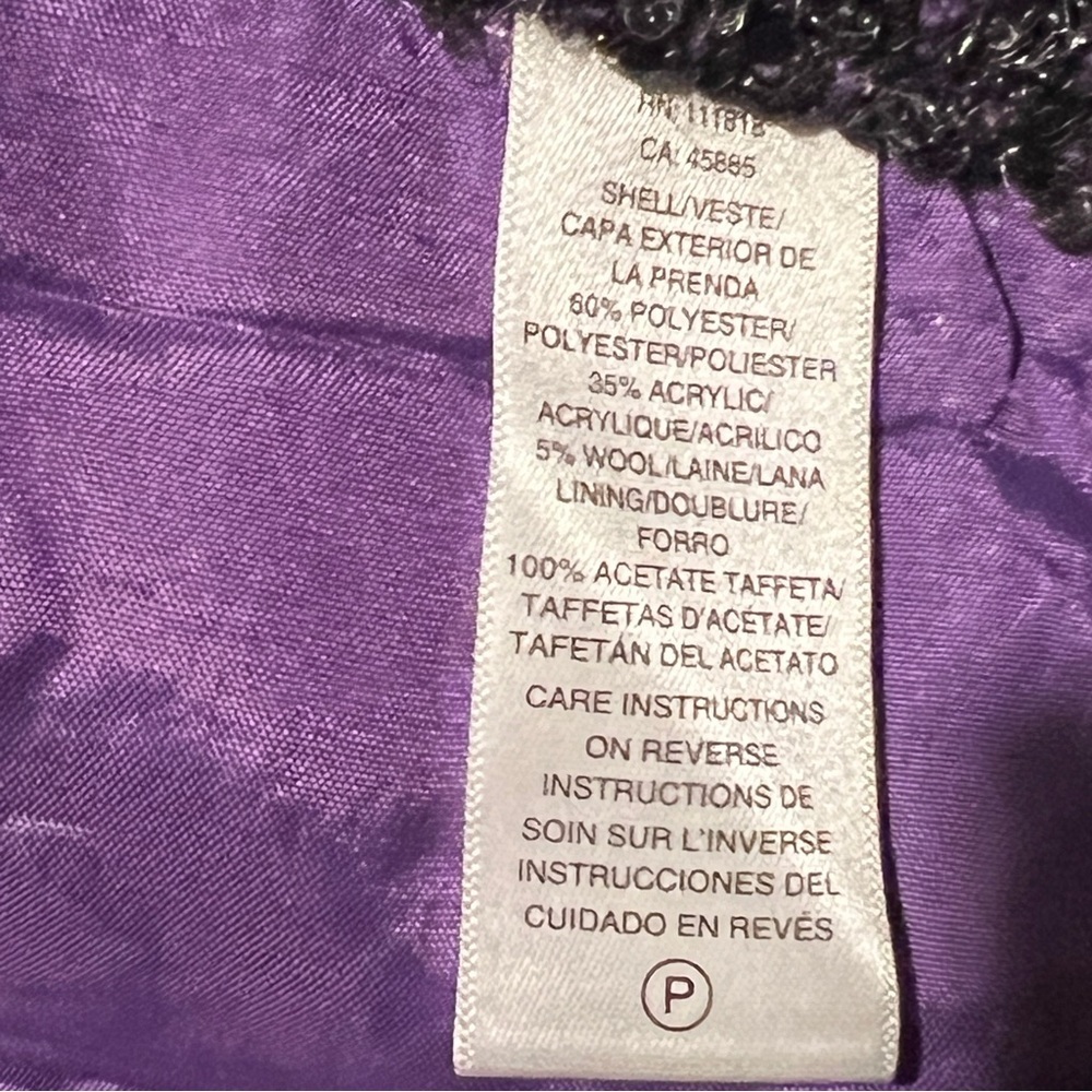 Michael Kors Purple Tweed Mini Skirt, Size 6 - Picture 5 of 6